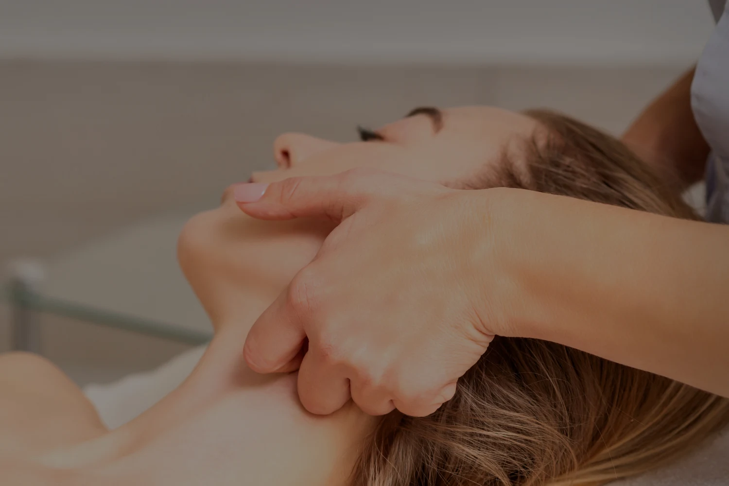 Woman getting a soothing and relaxing massage